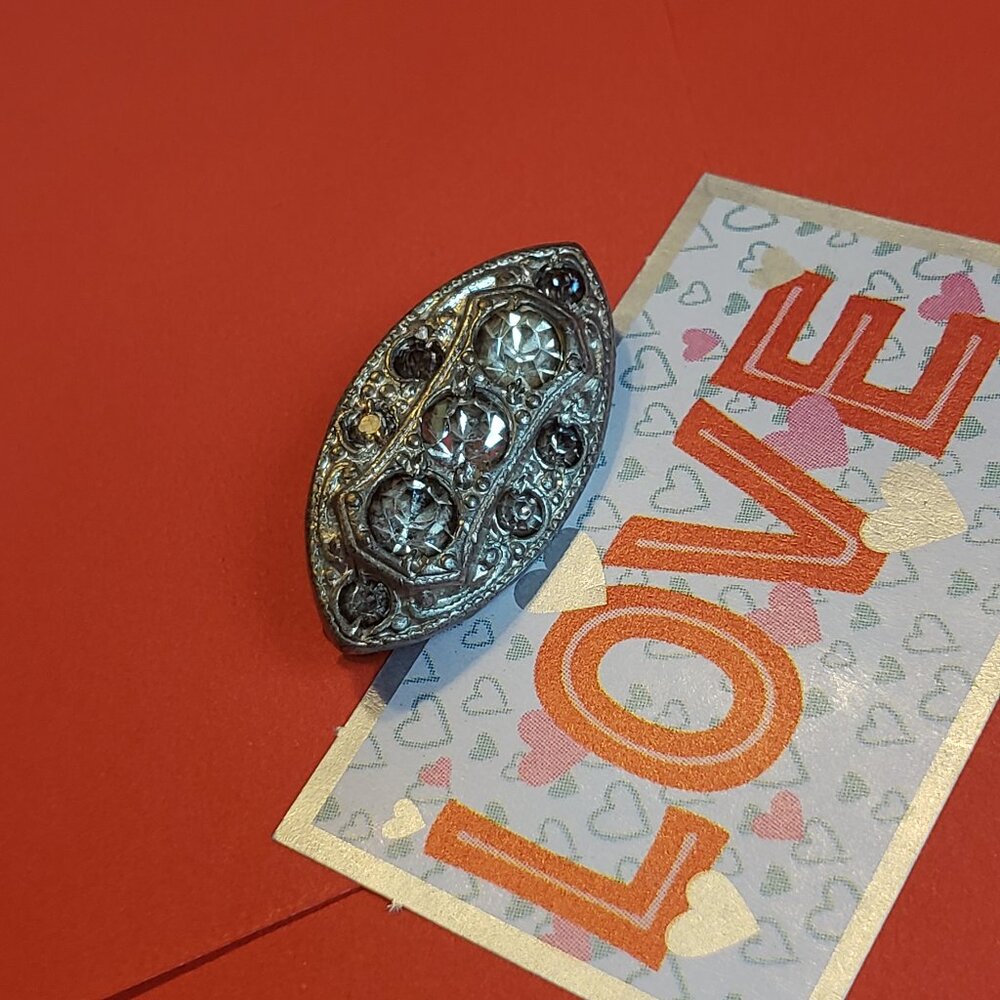 ANTIQUE RHINESTONE   BROOCH